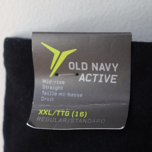 Old Navy Active black mid-rise straight athletic pants - Picture 3 of 4